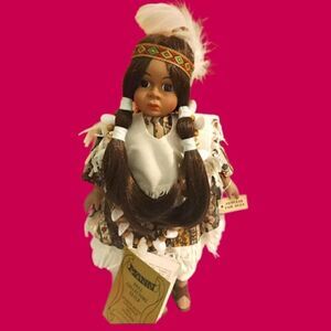 Seymour Mann 14” Tall Porcelain Native American Doll
